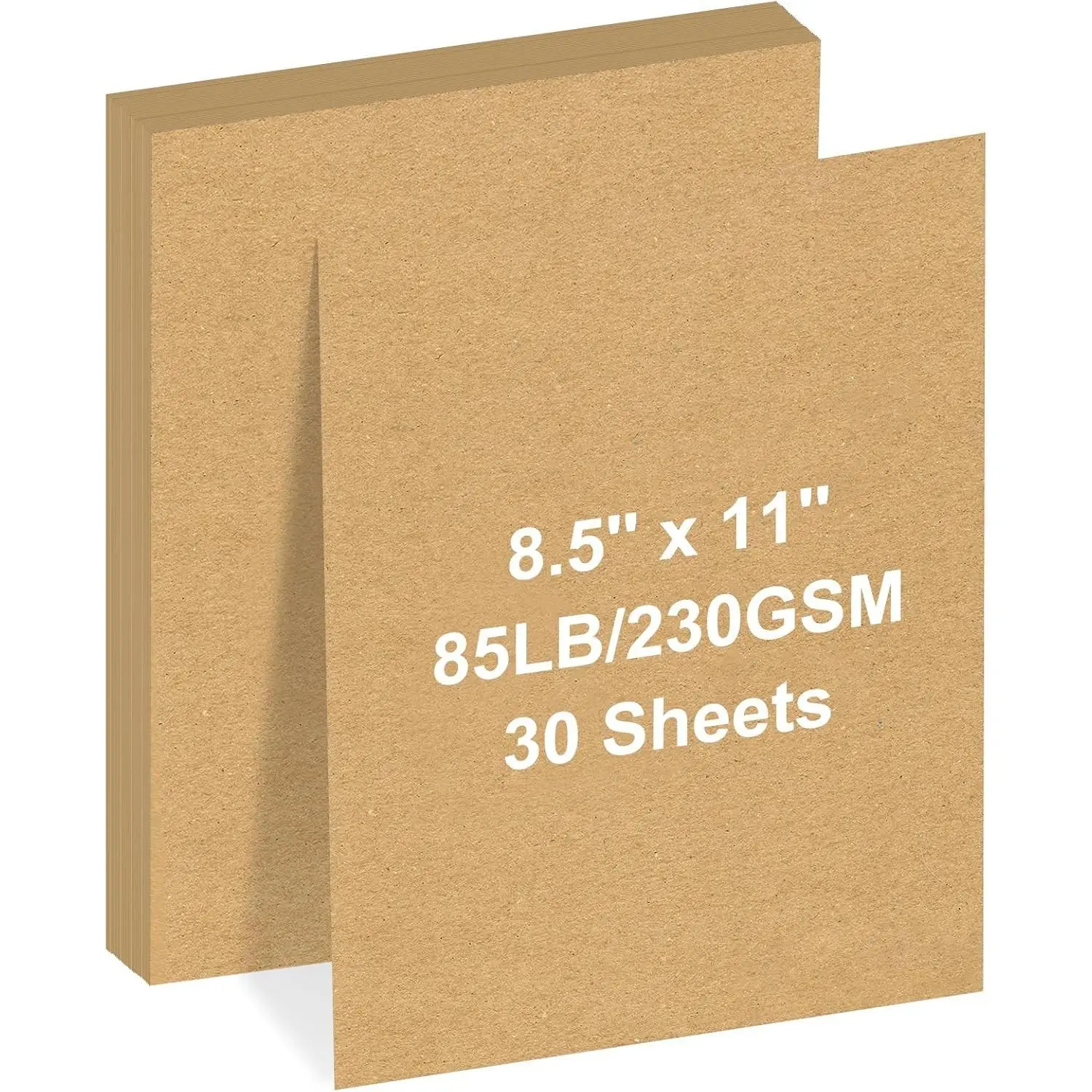 Cardstock 8.5" x 11 "，30 Sheets Cardstock Paper 85 lb/230 gsm,Brown Card Stock for Printer,Drawing,Gift tags,Invitations, Cards etc (Brown, 30 Sheets)