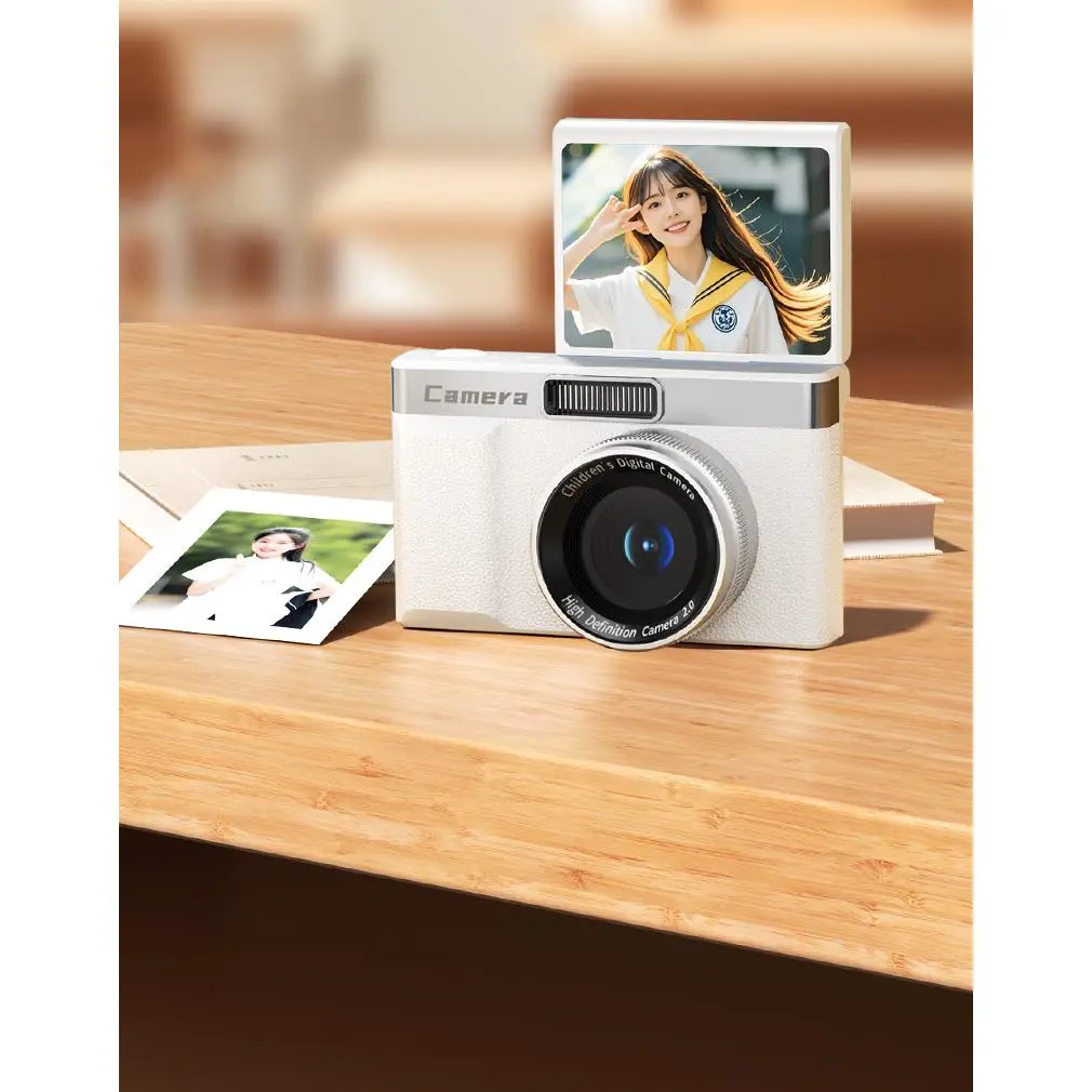 24MP CCD Sensor Compact Point & Shoot Digital Camera - 8X Optical Lens, Optical Anti-Shake, 2.3" LCD Screen, Beauty Mode, Selfie Lens, Memory Card Compatible, Portable for Students