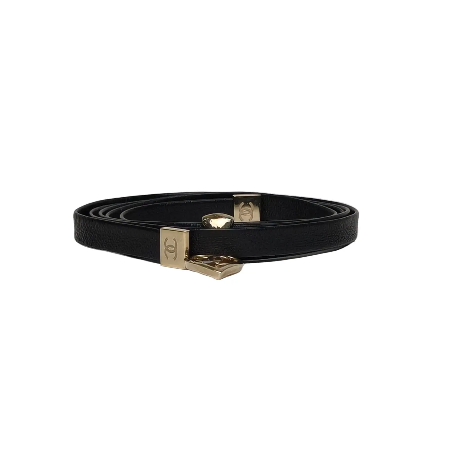 Pre-owned 【TIANA】CHANEL 22P Heart Belt Choker AlloyP245213710