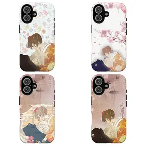 FLKamisama Kiss Tomoe Nanami Smartphone Casing - Cherry Blossom Kimono Vintage Japanese Anime Shockproof Protective Cover for iPhone 11-17 Air Pro Max, Samsung S21-S26 Handheld Cellphone Devices, Fan Gift