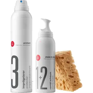 Leather/Suede/Nubuck/Textile Cleaner and Conditioner with Waterproofing Kit, 250 ml/150 ml, 3 Count