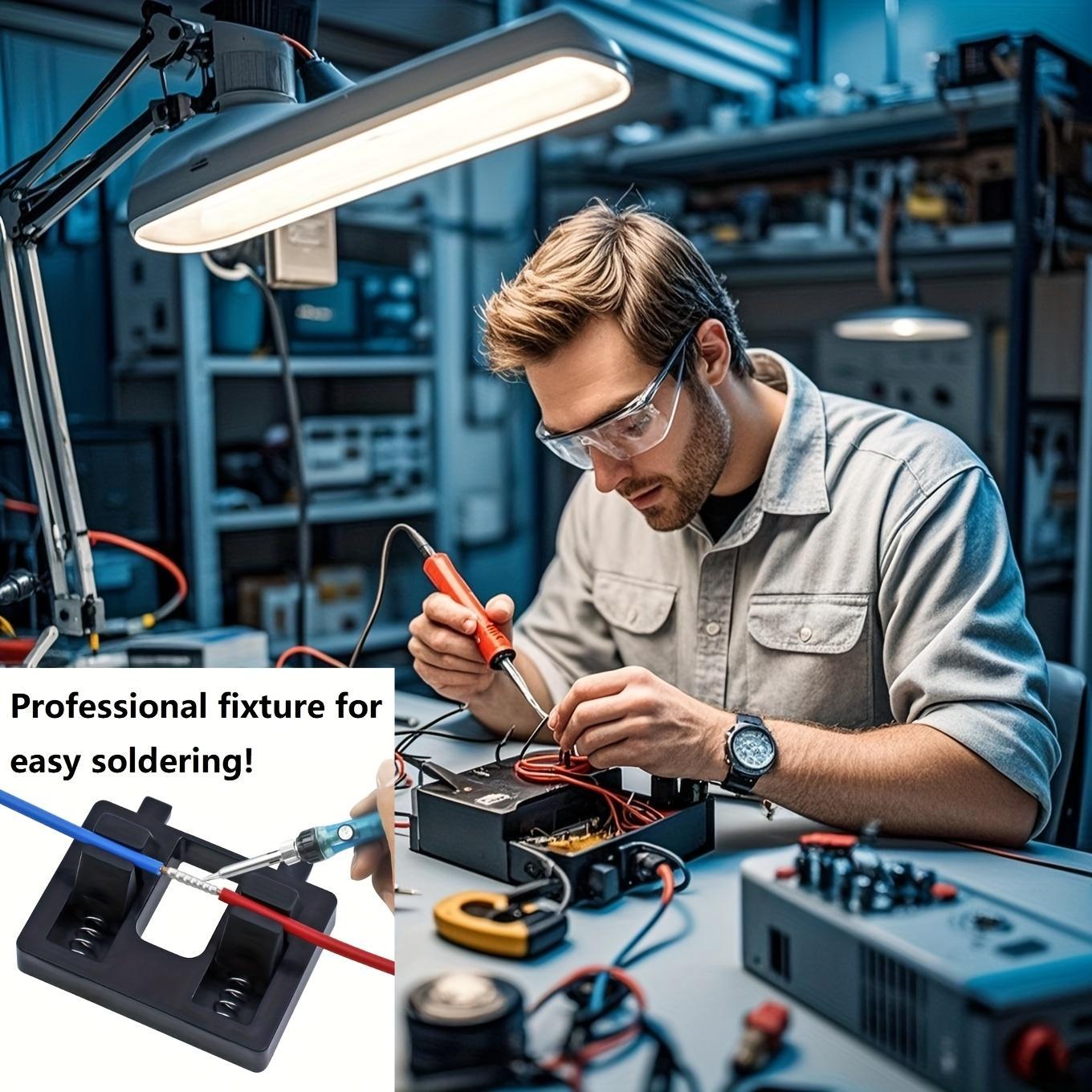 1pc Professional Wire Welding Fixture with Spring Clamp Design - Patented, Adjustable Mini Soldering Station for Quick Tightening & Release,Electrical Work Station | Adjustable Fixture | Durable Plastic Fixture, Wire Welding Station