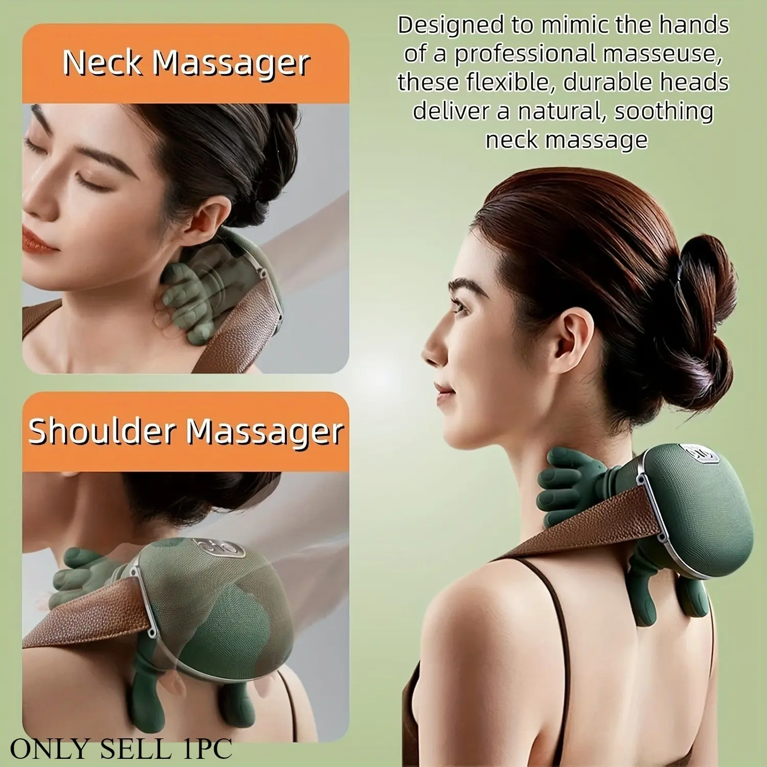 Handheld Massage Device, Adjustable Speed Settings, Ergonomic Design, Ideal for Neck, Back, Shoulder Pain Relief