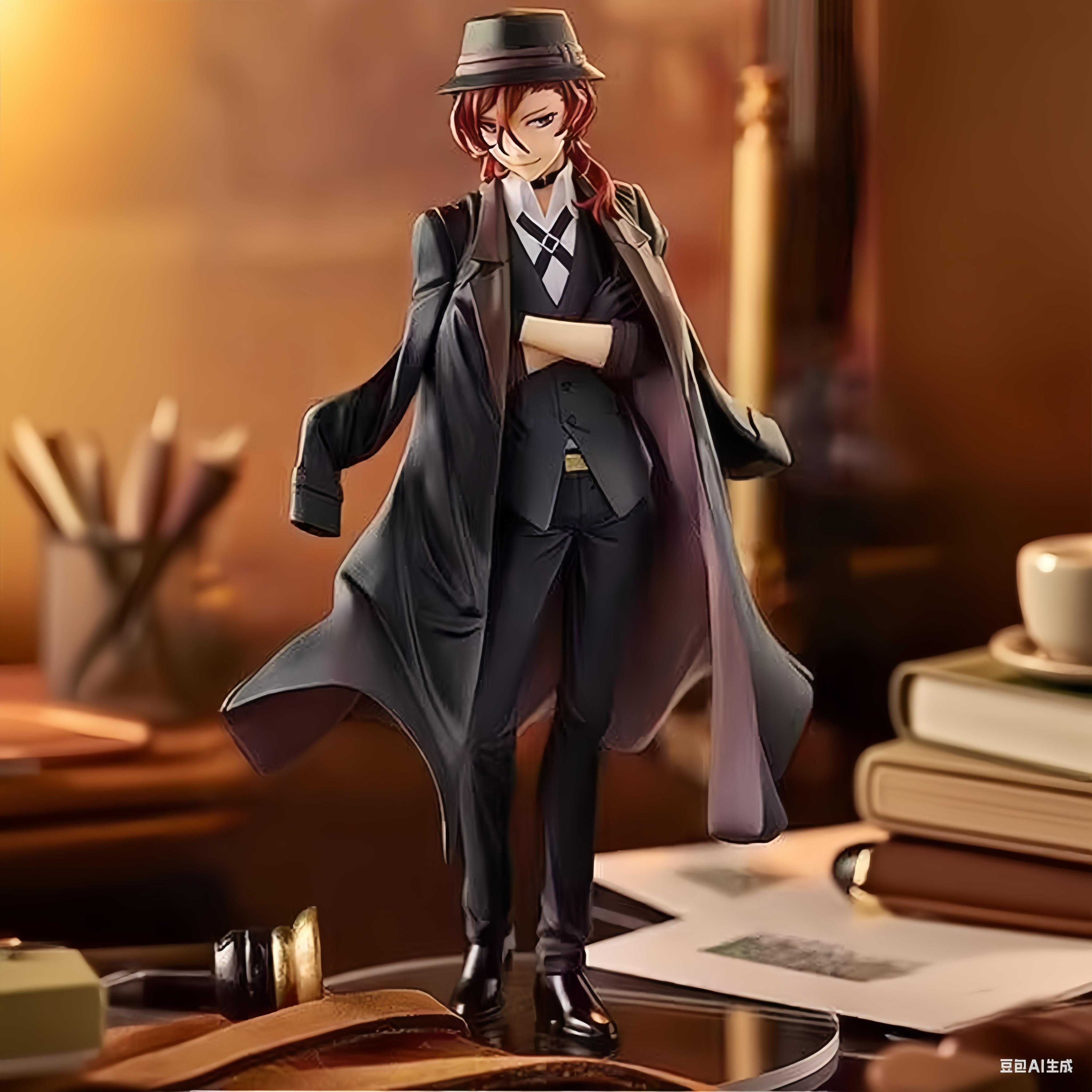 18cm Nakahara Chuuya Dazai Osamu PVC Action Figure Bungo Stray Dogs Figure Collectible Model Toys Kid Gift Ornaments Doll Toy