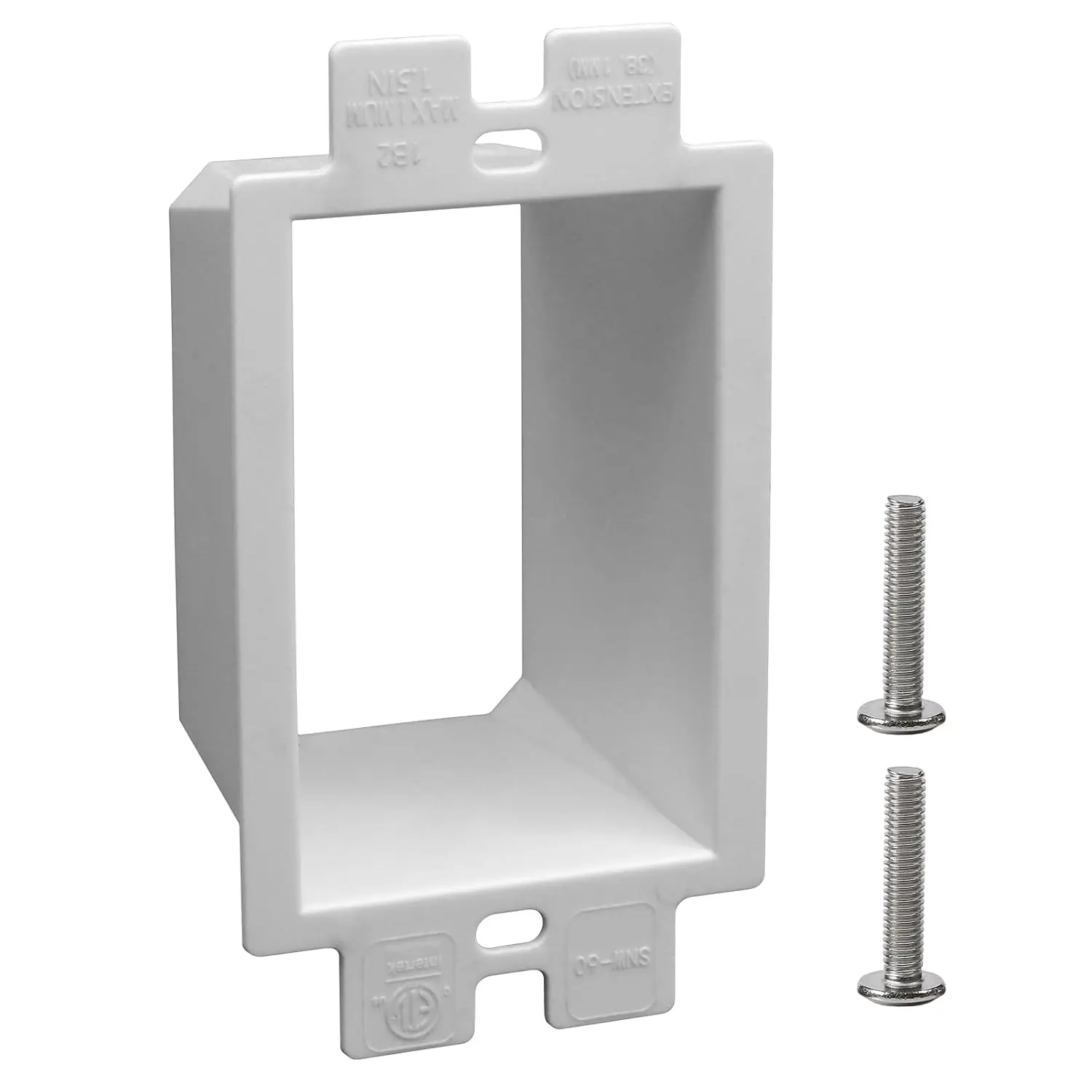 1-Gang BE1 Non-Metallic Electrical Power Outlet Box Extender | ETL Listed;Fire Rated for 2 Hours; 1-Pack; Outlet Box Extender for Power  Receptacles Accessories.