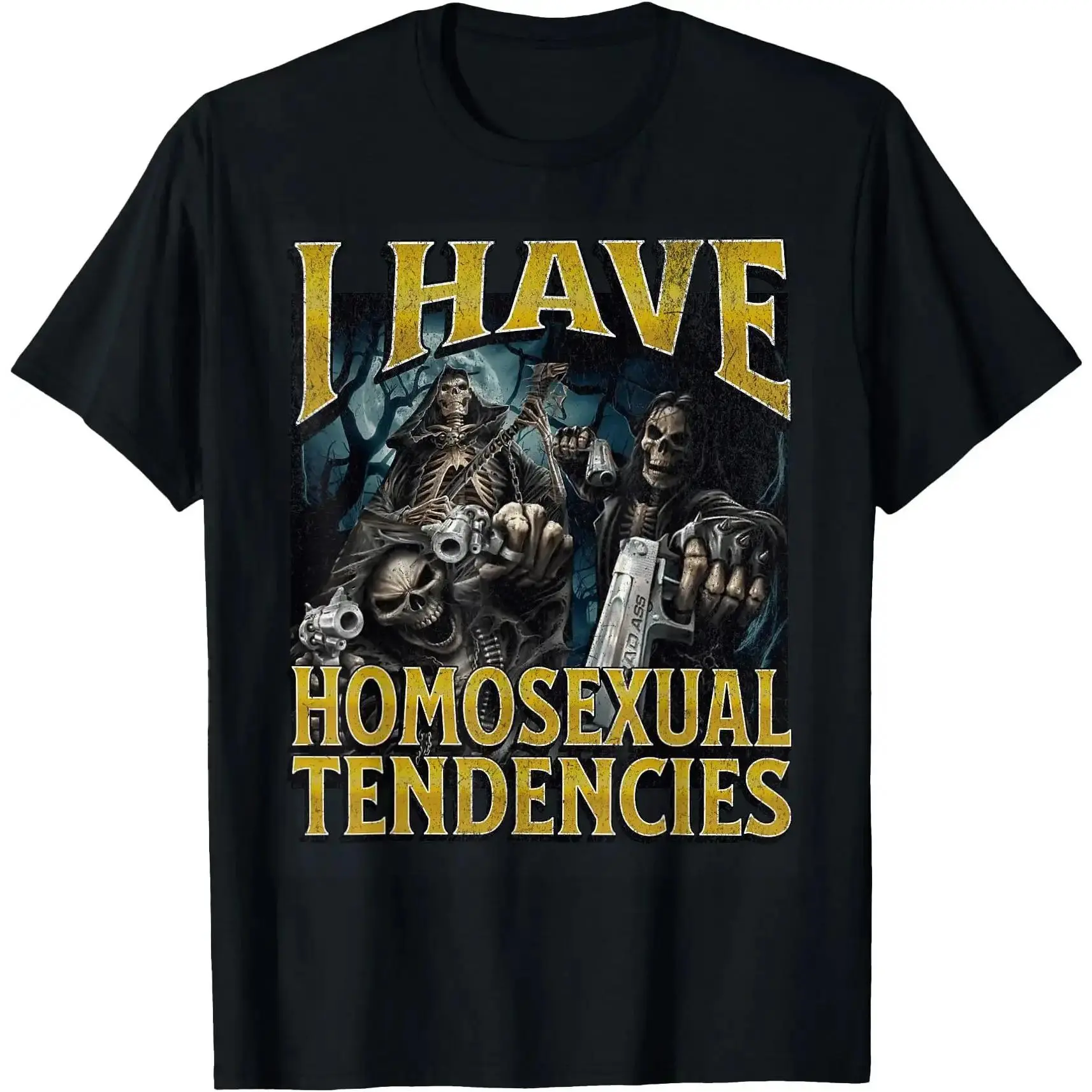 Men's Funny Meme Graphic Tee, 100% Cotton Skeleton T-Shirt with Crewneck, Short Sleeve Casual Wear Gift, Graphic Tees, Men's T Shirts, Meme Shirts Funny
