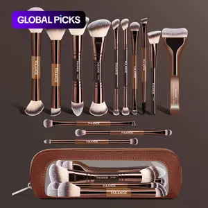 MAANGE 13pcs Makeup Brush Set with Cosmetic Bag, Foundation, Loose Powder, Blush, Contour, Concealer, Eyeshadow and Eyebrow Brushes, Essential Makeup Tool Kit, Beauty Brush Kit for Daily Use, High-Quality Makeup Brushes Kits, Makeup Tools Set