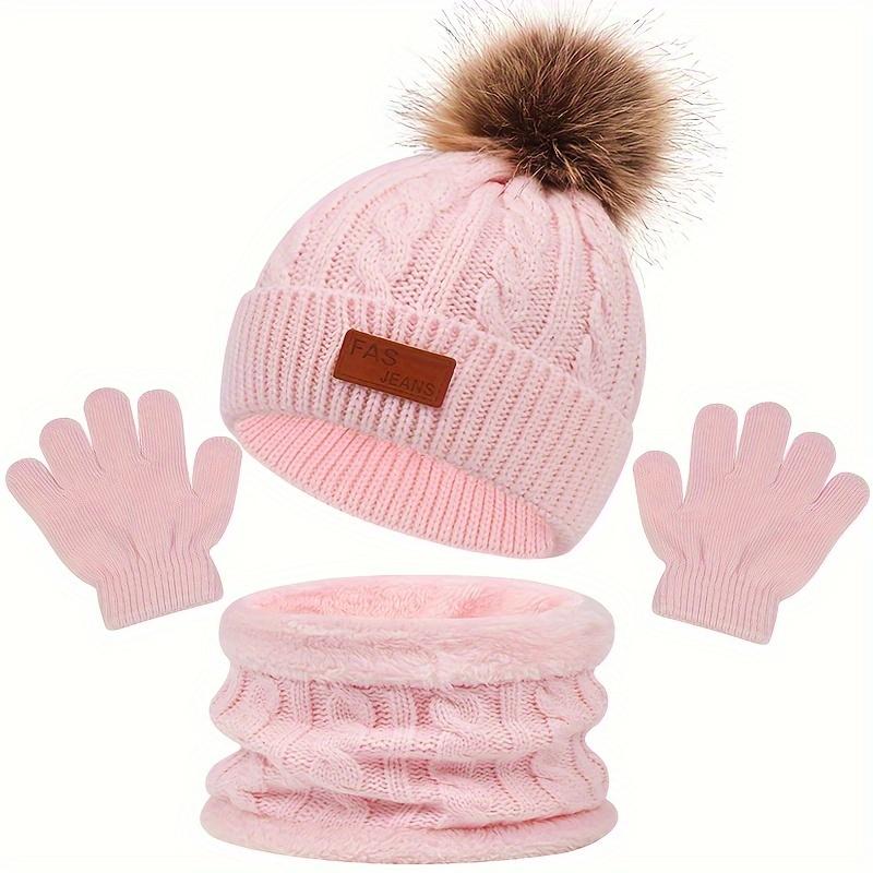 NewNewBoys' Stretchy Knit Beanie Hat with Ear Flaps & Pom-Pom - Soft Warm Winter Hat, Mixed Colors, Letter Print, Hand Washable for Fall/Winter Casual Wear, Thanksgiving & Everyday Use, Winter Hat, Playful Design, Soft Texture
