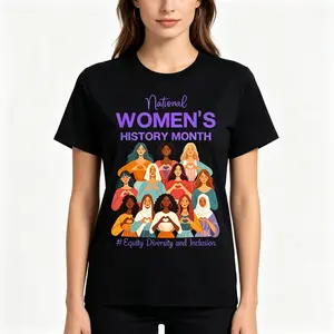 "Equality Hurts No One Empowering Women History Month Social Justice Human Rights Intersectionality Unity Peace Protest Graphic Tee" Graphic Unisex Tee |   All-Season Breathable Top