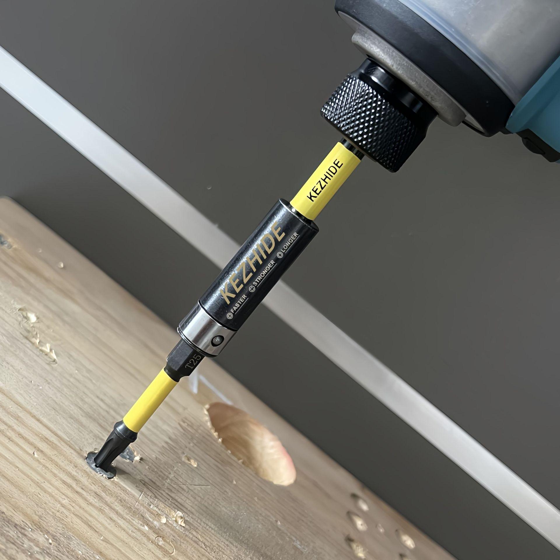 Kezhide Size:5PCS 3Inches Impact Magnetic Screwdriver Bit Holders, S2 Alloy Steel Hex Shank Extension Socket Drill Bit Holder