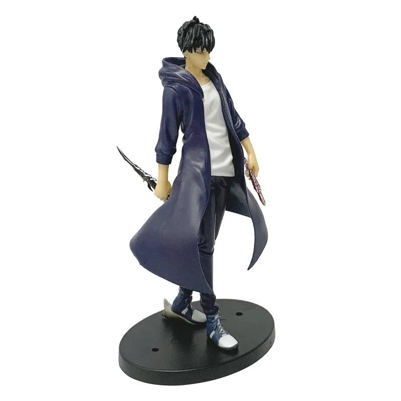 In Stock Solo Leveling Shadow King Figure Sung Jinwoo Cheng Xiaoyu Handheld Model Desktop Ornament Anime Collection Model Gift