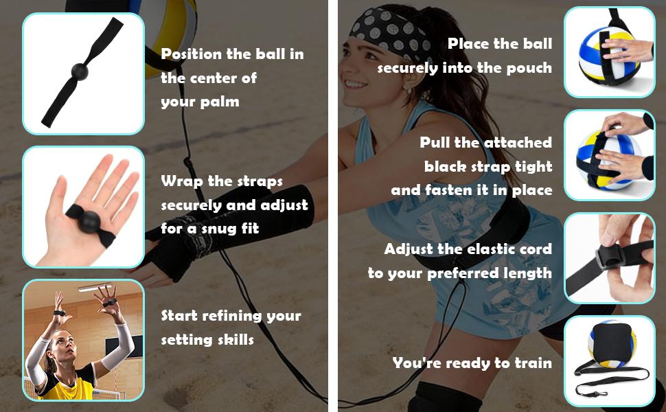 Volleyball Serve Trainer & Rebounder Training Kit – Adjustable Solo Volleyball Trainer for Volleyball Serving Practice and Volleyball Training Equipment for Beginners & Players