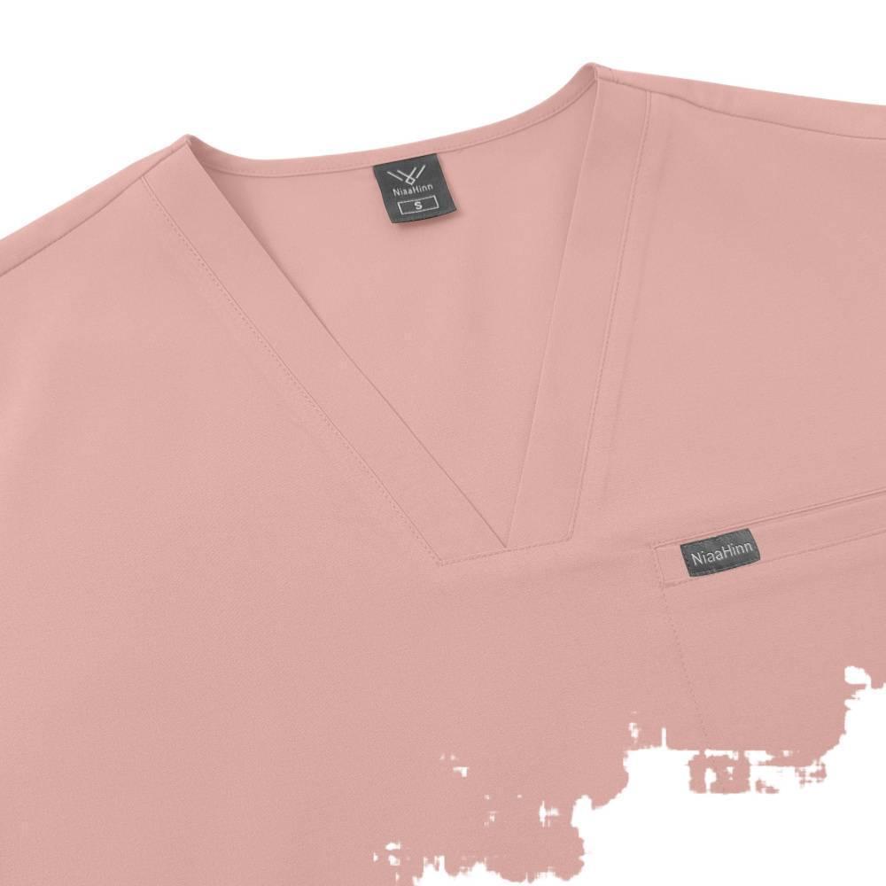 NiaaHinn new V-neck short-sleeve scrub suit for women is a quick-drying short-sleeve surgical gown suitable for nurses and pet hospital workers. It is a 12-hour uniform with comfortable and skin-friendly fabric