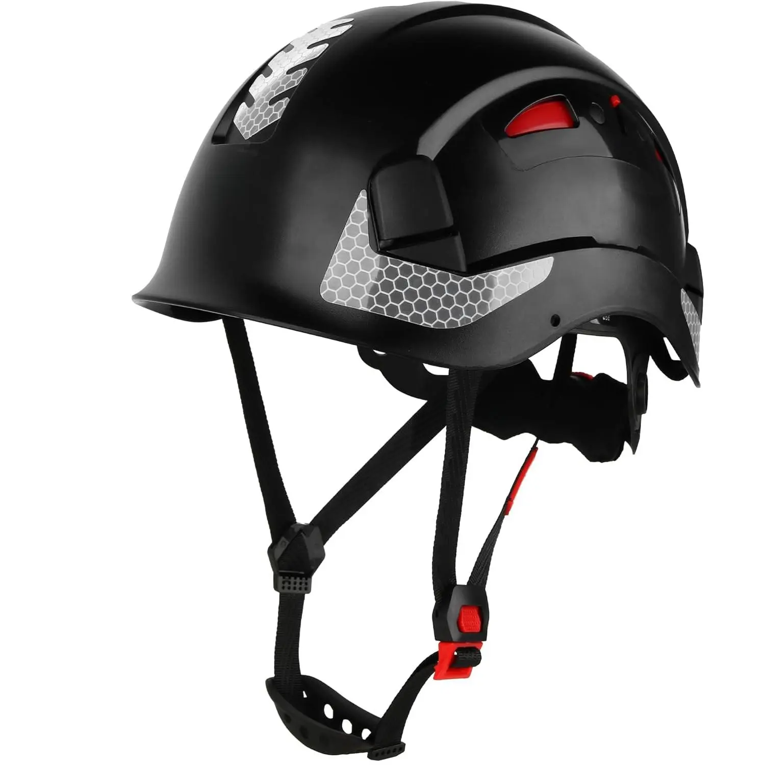 Adjustable Vented Bump Cap with 1-Handed Dial Fit, 6-Point Ratchet Knob, Reflective Strips, Universal Side Accessory Slots, Sliding Vents, 360° Low-Light Visibility, for Outdoor Work, Gardening, Cycling, All Seasons, One-Handed Dial Fit