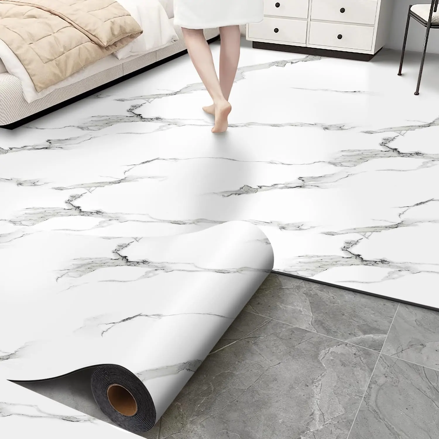 Grey White Marble