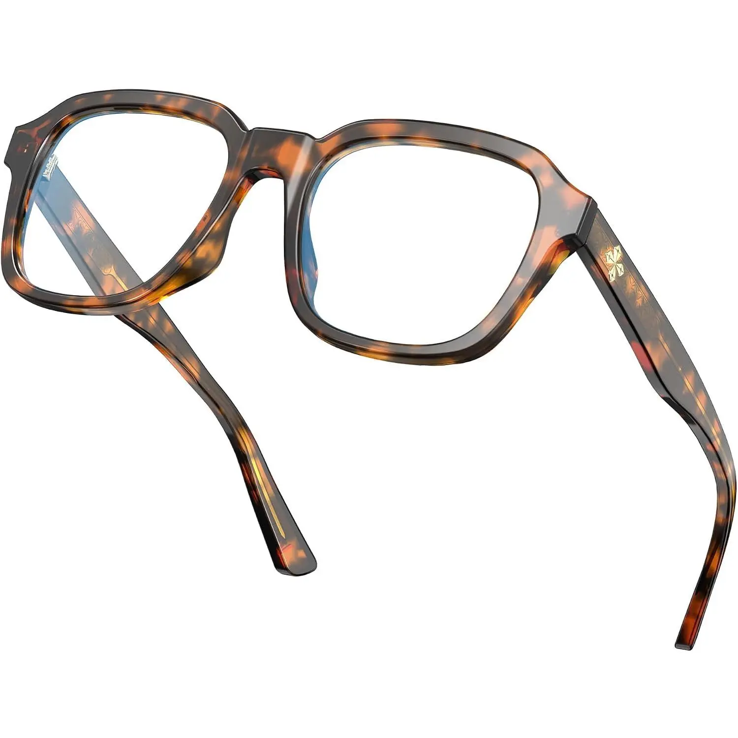 Cute Chunky Square  Glasses for Women Men BENNETT | Blocking 99% Blue Light Anti Glare TR90 Lightweight Clear Lenses Eyeglasses Frame UV400 Protection Non-Prescription