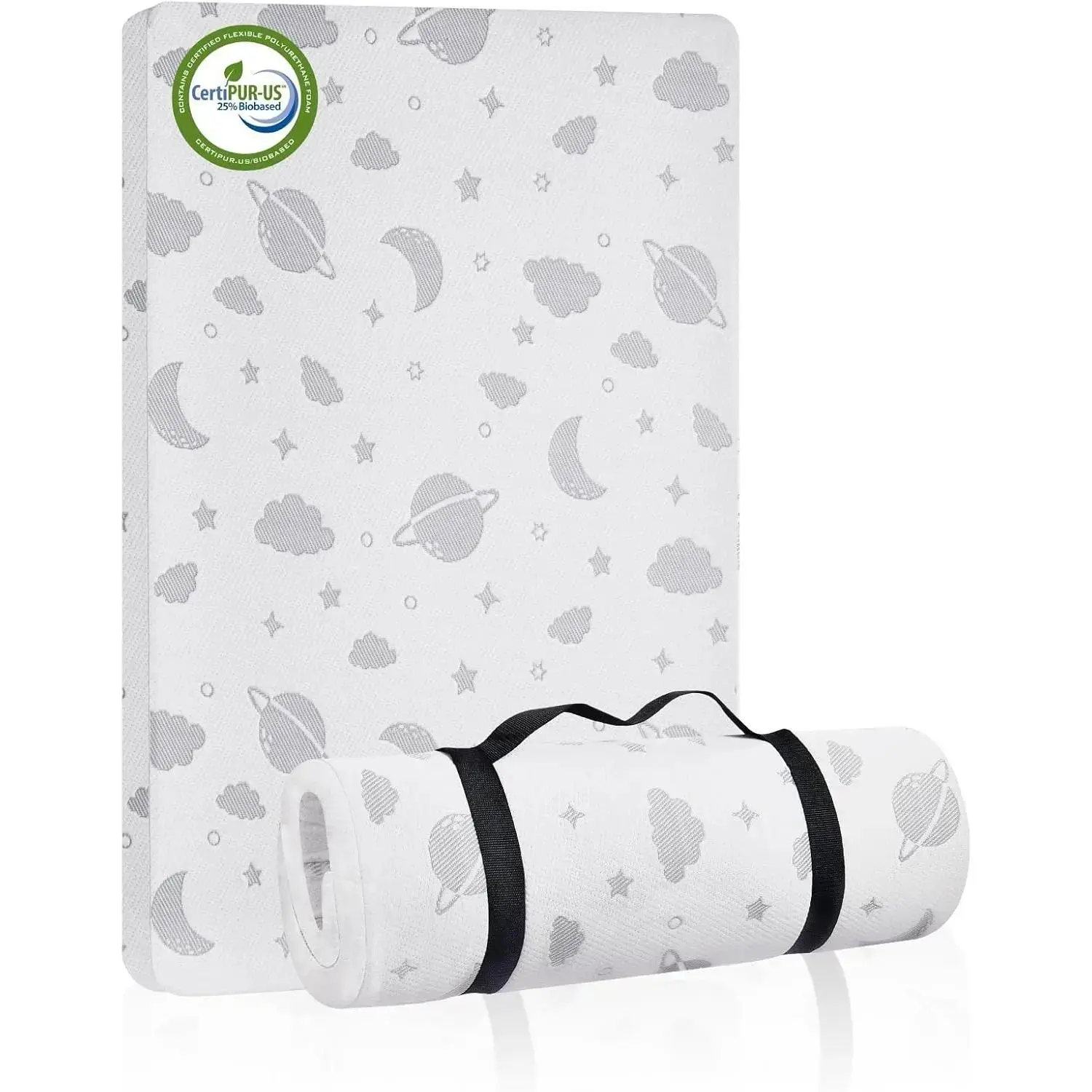 Pack and Play Mattress 38"x26"x1.5", Portable Mattress for Playpen, Pack N Play Mattress Topper, Soft Breathable and Waterproof Washable Cover for Baby Toddler