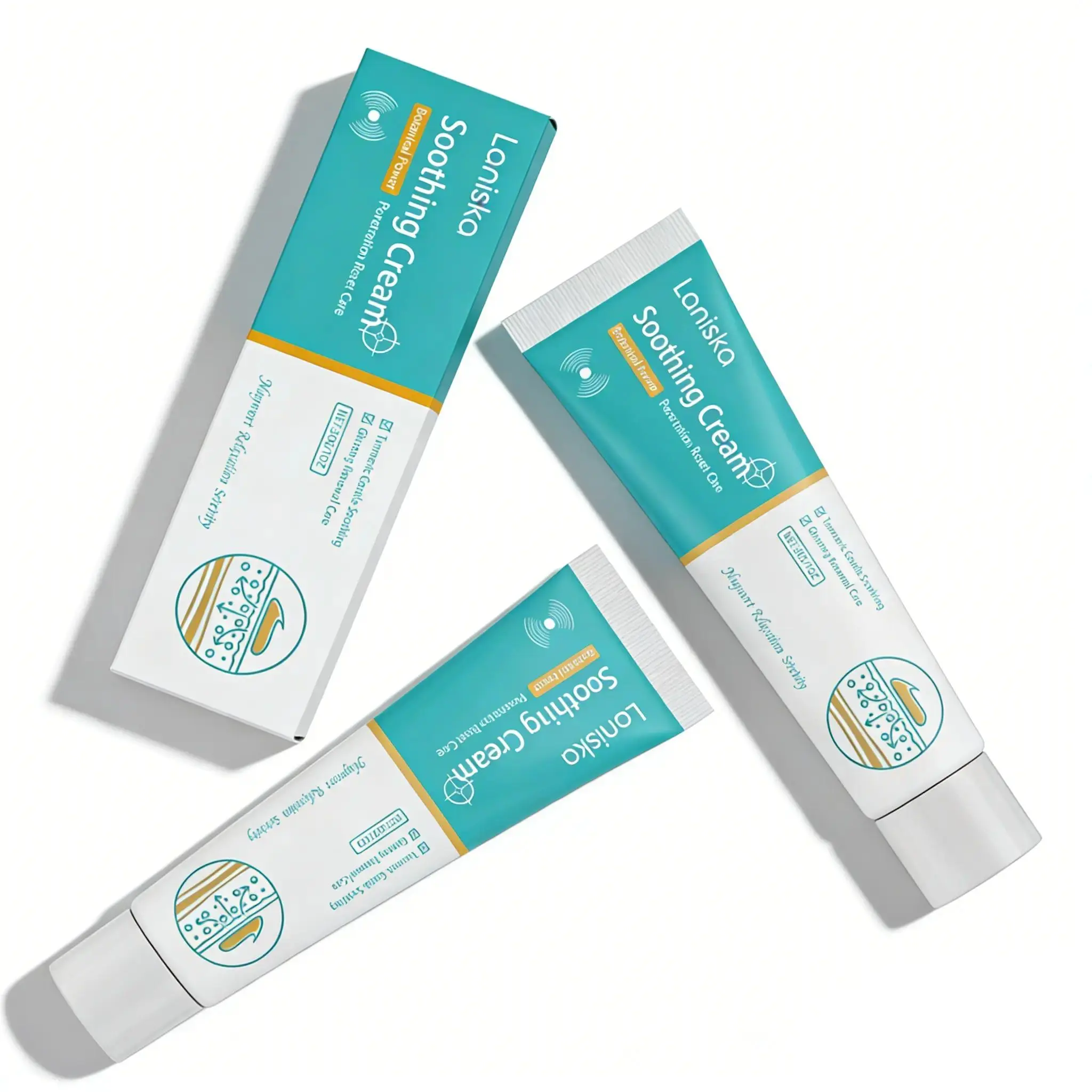 Herbal Leg & Body Soothing Cream - 30G Lightweight Absorbent Moisturizer with Turmeric Root & Ginseng, Alcohol-Free Solid Cream Texture for Full Body Use, Gentle Daily Care for Eczema Relief & Smooth Skin