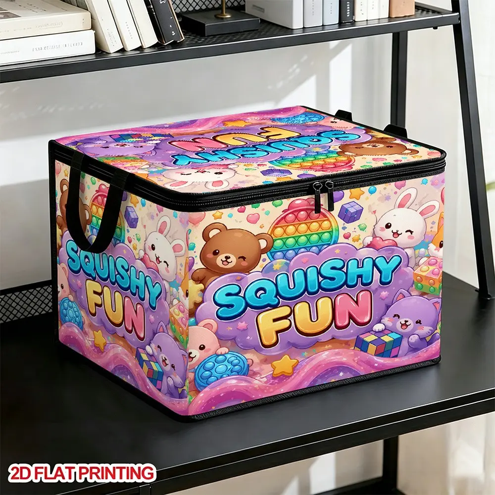 Colorful Squishy Storage Box, Decorative Storage Organizers, Large Capacity Multi-Functional Organizer, Durable Waterproof Easy Clean, Ideal for Office Supplies & Small Items