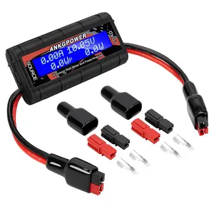 150A High Precision Watt Meter Power Analyzer, RC Digital LCD Power Tester with 2 Sets 45A Power Pole Connectors for Voltage Current Power Charge Energy Measurement