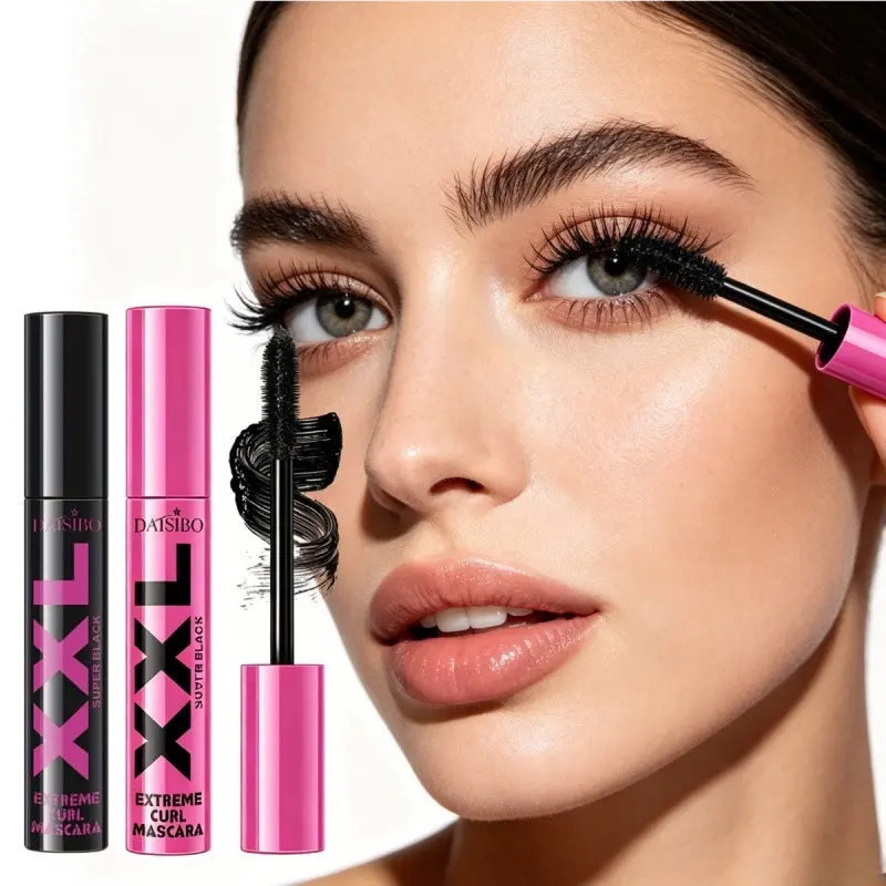 2-Pack Volumizing Mascara Duo, Waterproof Long-Lasting Natural Look, Lightweight Non-Streaky Formula, Single Unit Packaging