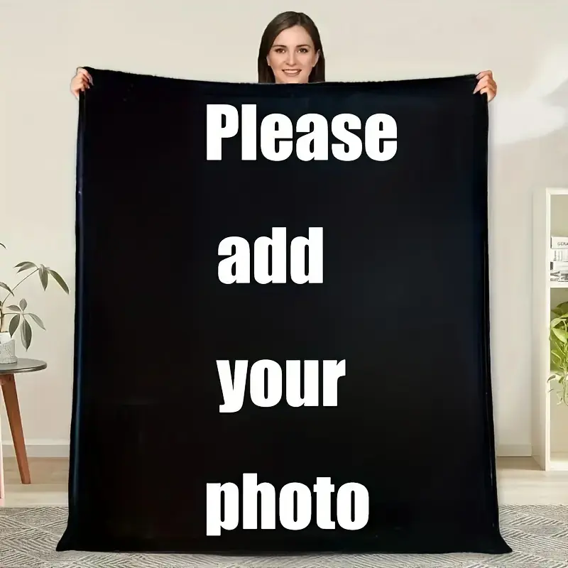 YHFZ 1-Piece Custom Photo Personalized Family Blanket - Warm, Multi-Size, Home/Travel Use, Indoor Use, Ideal Gift for Holidays - Comfortable, All-Year Bedding Throw