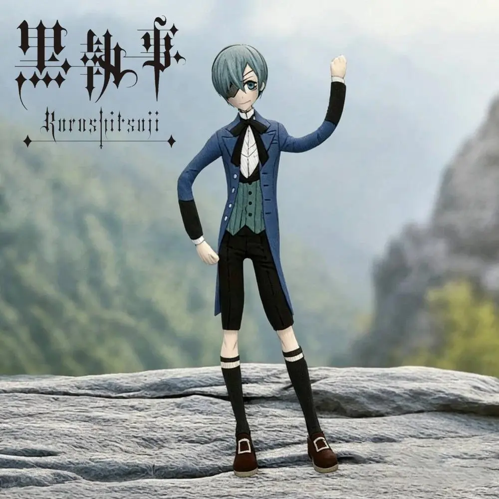 Anime Black Butler Cosplay Ciel Phantomhive Cotton Doll Plush Stuffed Dolls Funny Twistable Shape Room Decoration Plushie Prop