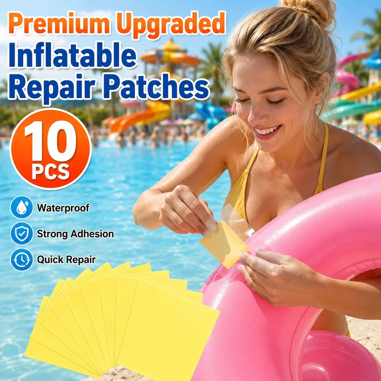 10/20/30pcs Clear Waterproof TPU Repair Patch, Peel and Stick Leak Seal for Inflatable Pool, Float, Boat, Tent, Canvas, Canopy, Air Bed and Swim Ring, Portable Travel Must Have RV, Summer Winter Essentials, Birthday Christmas Halloween Gift for Parents