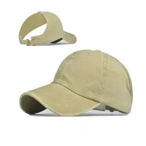 Unisex Washable Quick Dry Sports Cap Half Open Top Ponytail Baseball Cap Breathable UV Protection for Running Gym Hiking Daily Commute