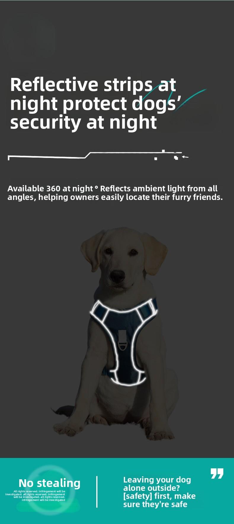 Ditch the Slip-Ups with Flimsy Harnesses! All-in-One Heavy-Duty Dog Harness |   Tear & Pull-Resistant, Ultra-Secure for Big Dogs