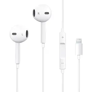 Lightning Wired Earbuds for iPhone 1 Pack Wired Earphones with Mic & Volume Control Noise Cancelling Headphones for iPhone 14/13/12/11/SE/XR/XS/X/8/7