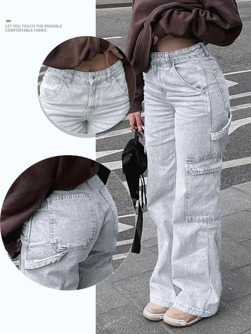 Teen Girls' Y2K Style Cargo Pants, Trendy Casual Design, Comfortable Non-Elastic Fabric, Perfect for Daily Wear & Outdoor Adventures