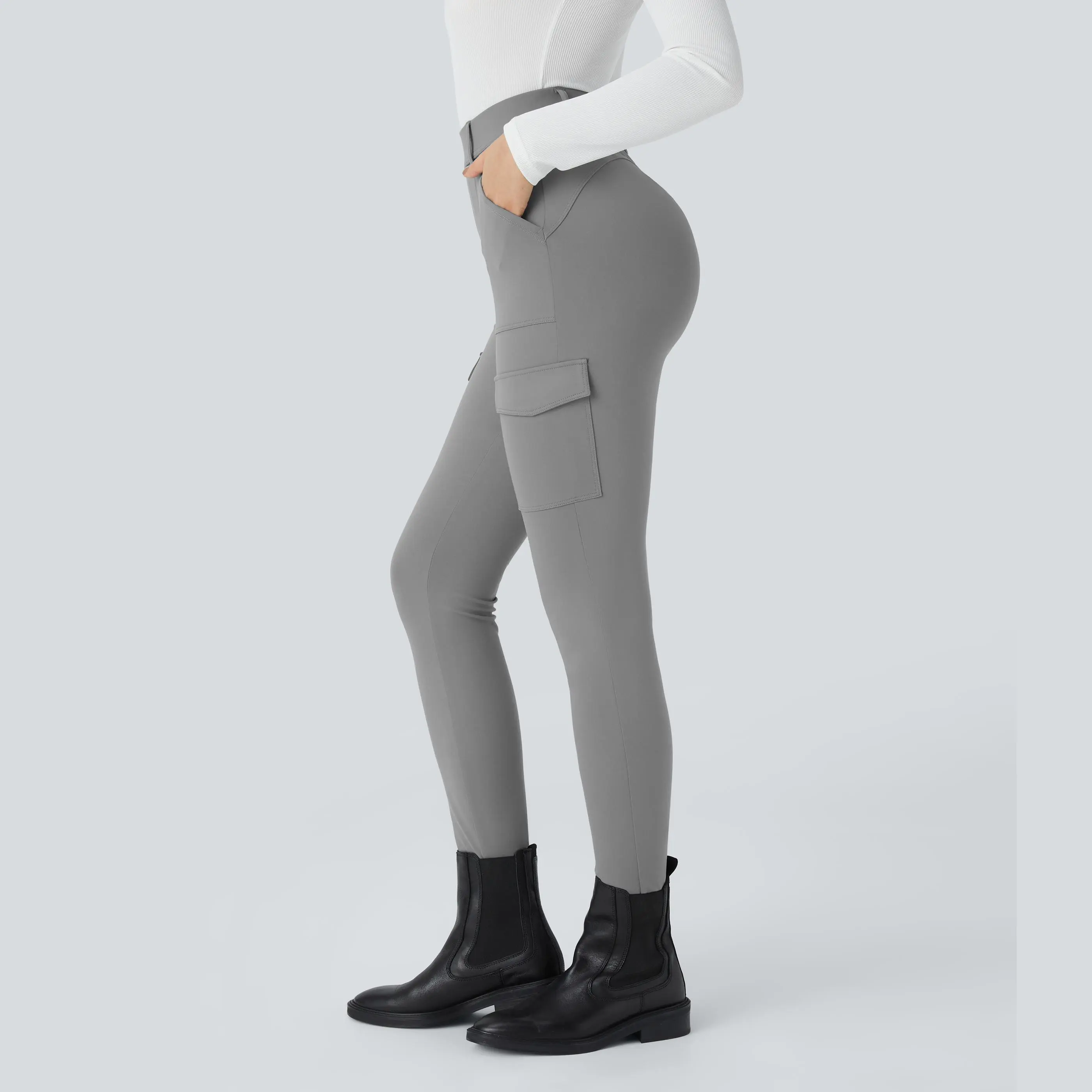 Halara Flex™ High Waisted Multiple Pockets Skinny Cargo Work Pants