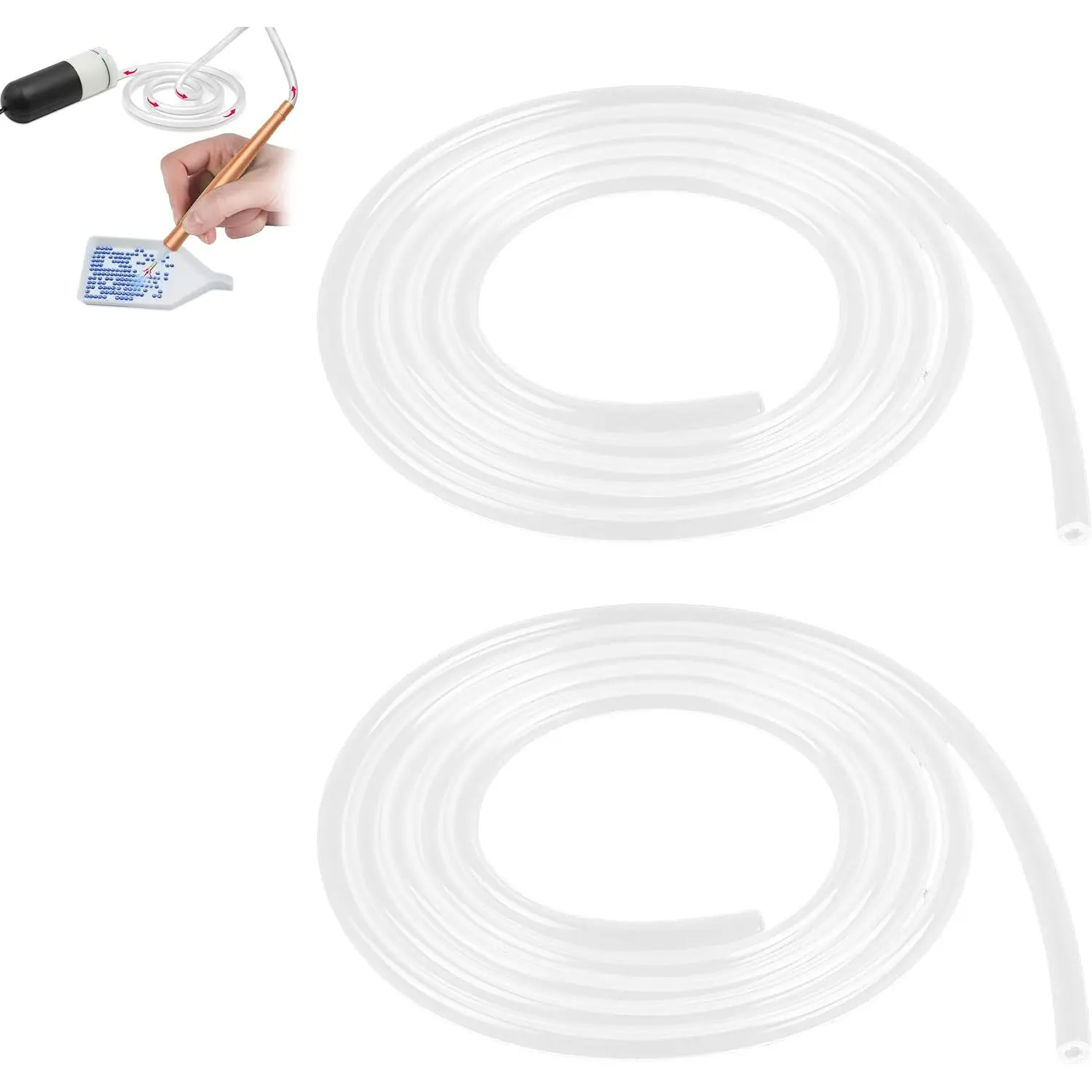Long Extended  Hoses(2 Pcs x 1 Meter) for  Art Painting Pen, Suitable for  Type of Vacuum Pen Epainter,  Pipe  Art Accessories