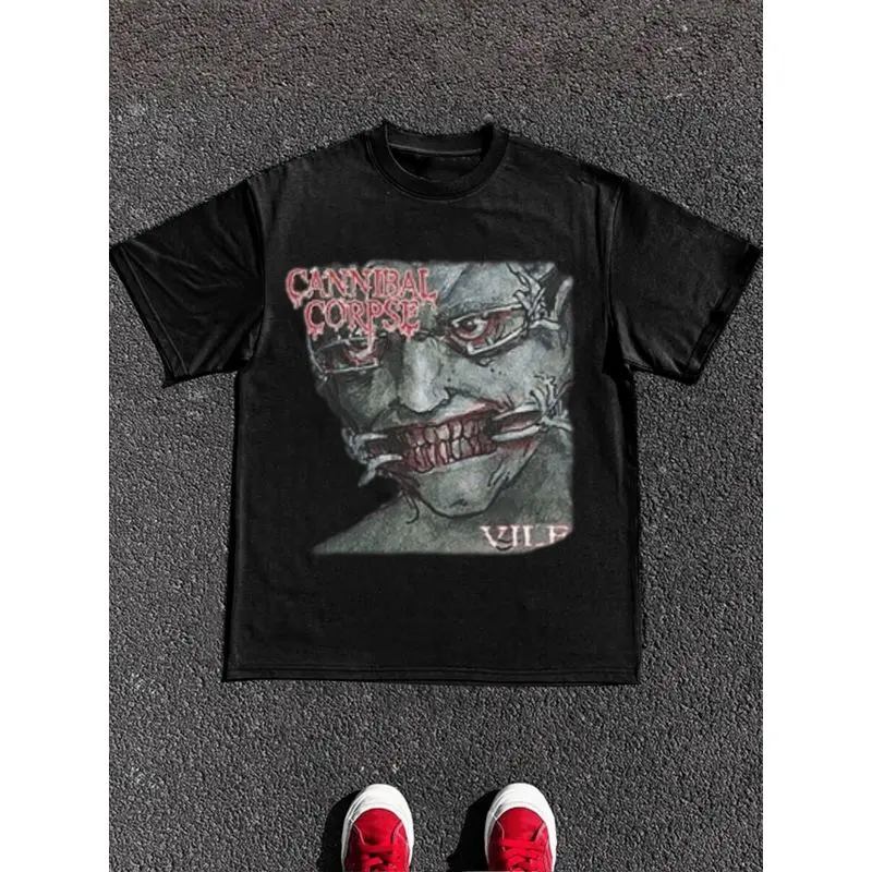 220g Heavy - Weight Pure Cotton Death - Metal T - Shirt: Cannibal Corpse "Vile" Graphic