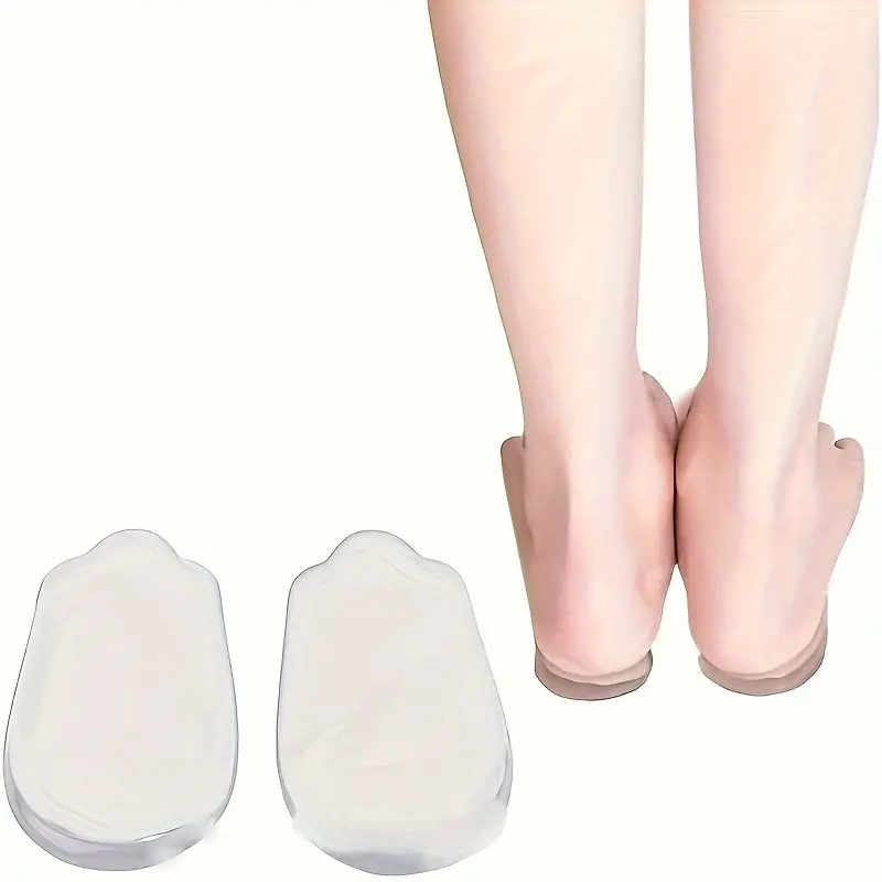 Gel Heel Inserts for Kids & Adults, Clear Adhesive Insoles for Enhanced Foot Comfort, Shock Absorbing Shoe Pads for Daily Wear
