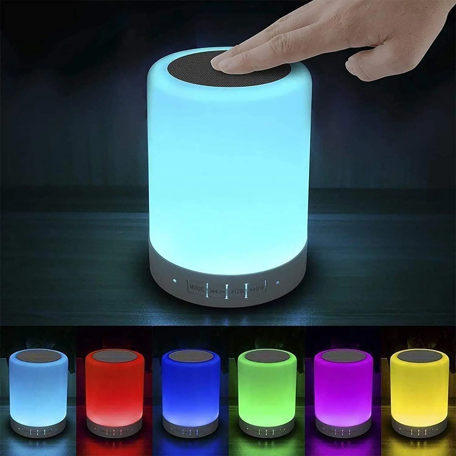 Night Light with  Speaker,  Lamp Rechargeable Relaxing Cool |  Small Lamp, Aux Line-in and TF Card Supported, Portable Color Changing, Birthday Holiday  for  Teens Women.