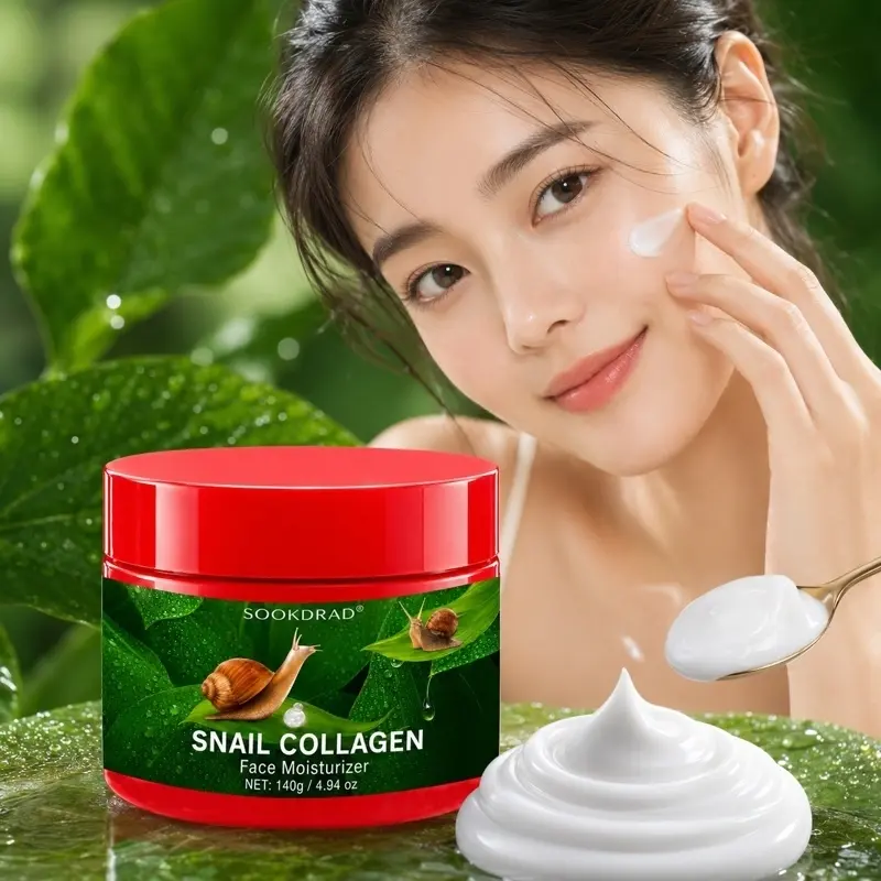 Snail Collagen Face Moisturizer, Daily Facial Hydration, Suitable For All Skin Types, Skincare Cream, 140g