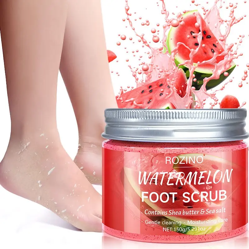 150g Watermelon Foot Scrub Exfoliant with Shea Butter, Gentle Exfoliation, Dead Skin Removal for Feet, Moisturizing and Hydrating, Softens Rough Feet, Ideal for Dry Skin