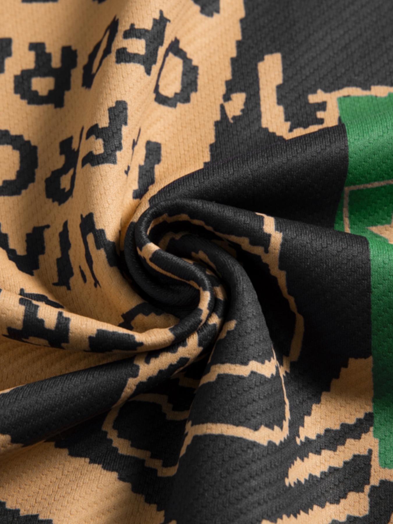 Men's Patchwork Letter Print Drop Shoulder Sweatshirt, Loose Casual Long Sleeve Round Neck Pullover for Fall & Winter, Men's Clothes for Daily Wear