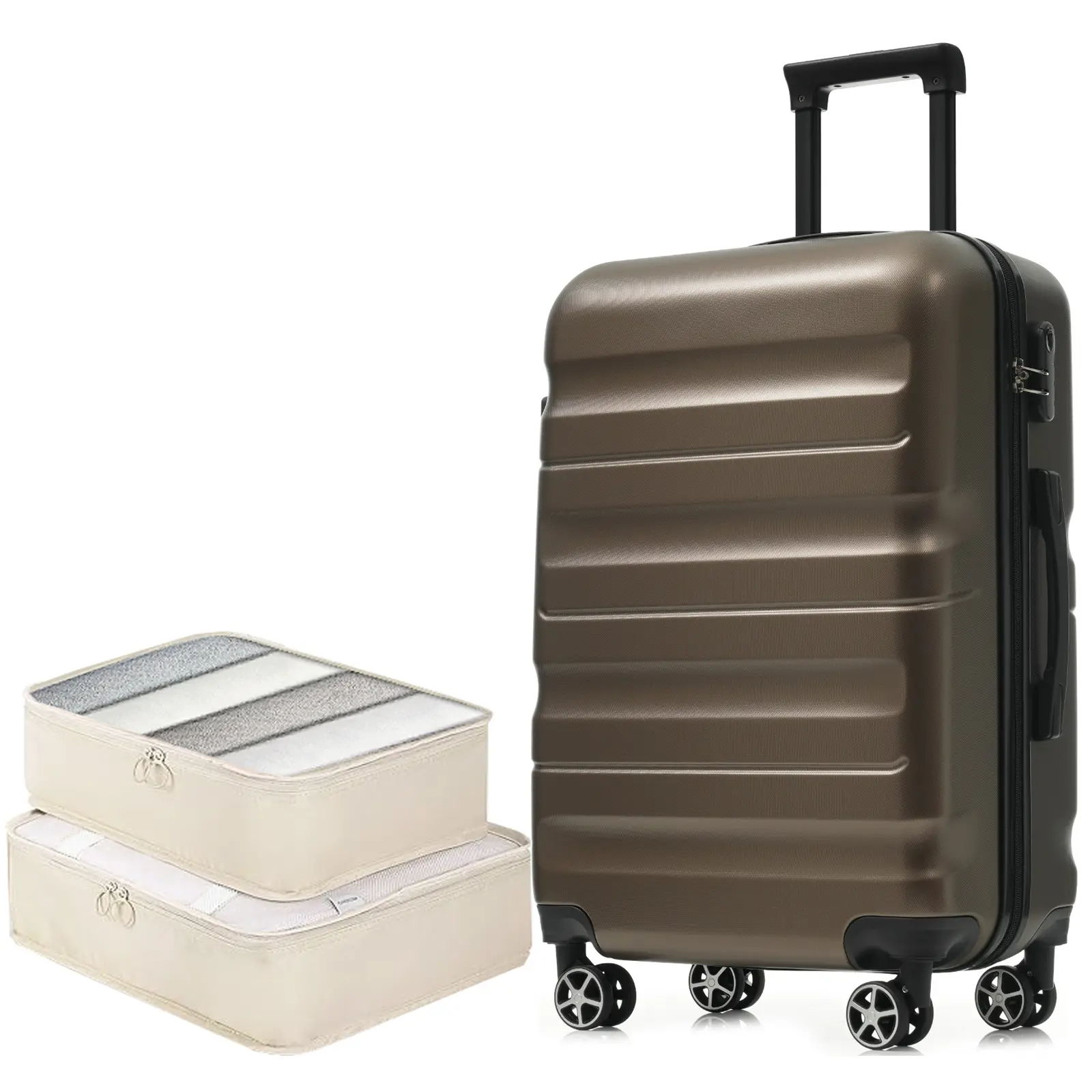ARCH Hardshell ABS Luggage Set 24-Inch Checked Suitcase with Spinner Wheels Lightweight Travel Suitcase with 2 Packing Cubes for Men and Women Durable Hard Case Bag Multiple Color Options, Home Furniture and Household Product Search Terms