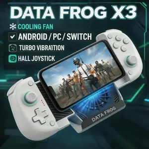 Data Frog X3 Wireless Game Controller, Bluetooth-compatible 5.2 Low Latency, Android Switch PC Compatible, Vibration Burst, Long Battery Life, Multiplatform Game Controller