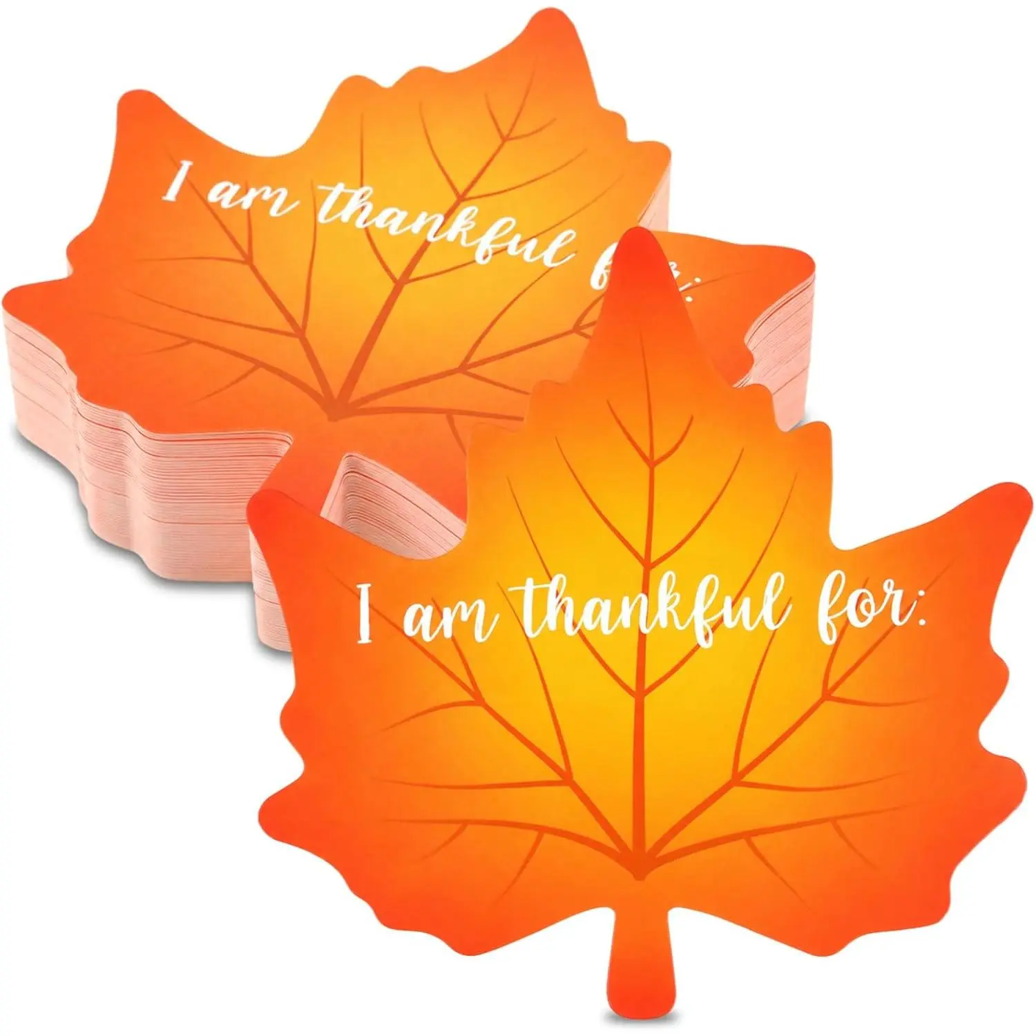 100 count Thanksgiving Table Place Cards Fall Maple Leaves Cutouts