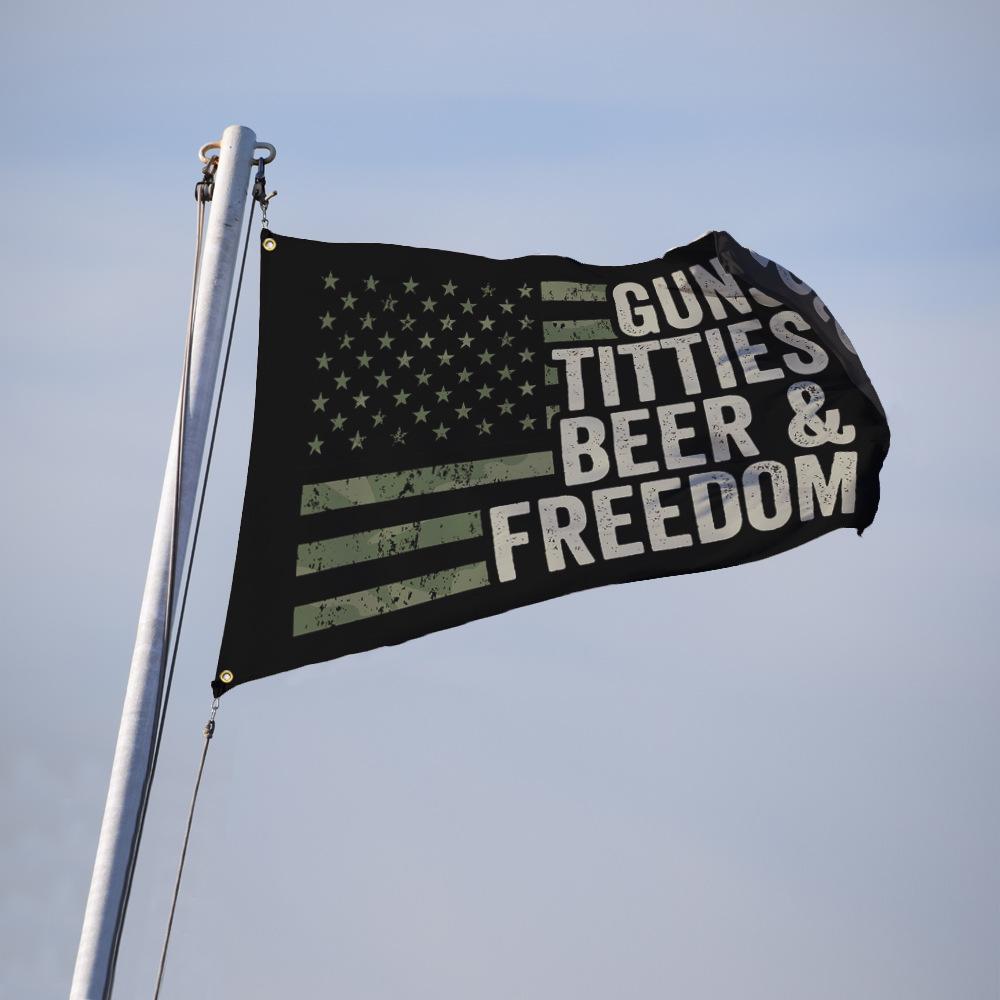 American Flag Garden Banner Without Pole, Patriotic Home Decor, Versatile Creative Yard Decoration, Makeup Table Accessories, Men's Gift Idea