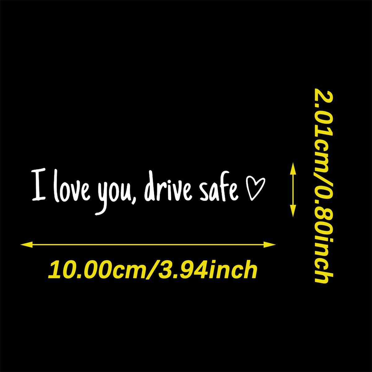 4 Counts Set I Love You Drive Safe Car Mirror Decal,Vinyl Decal for Car,Car Rearview Mirror Sticker,Universal Car Accessory.