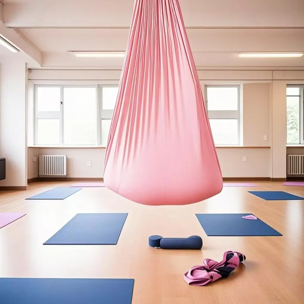Children Yoga Stretching Hammock, Colorful Soft Fabric, Portable Indoor Outdoor Swing Bed, Ideal for Relaxation and Flexibility Practice