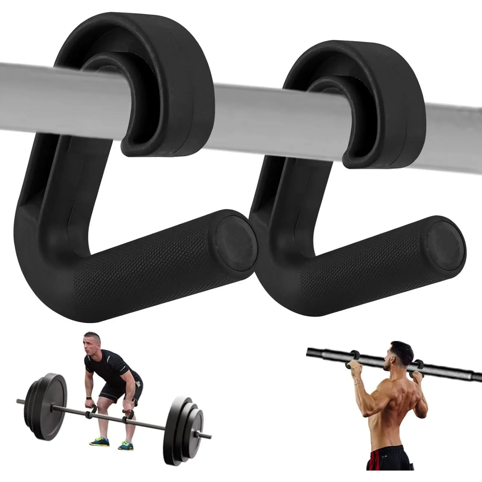 Neutral Grip Pull Up Handles (2-Pack) – Heavy Duty Nylon Handles for Pull-Ups, Deadlifts & Resistance Bands, \Non-Slip Ergonomic Grips – Gym & Home Workout Accessories