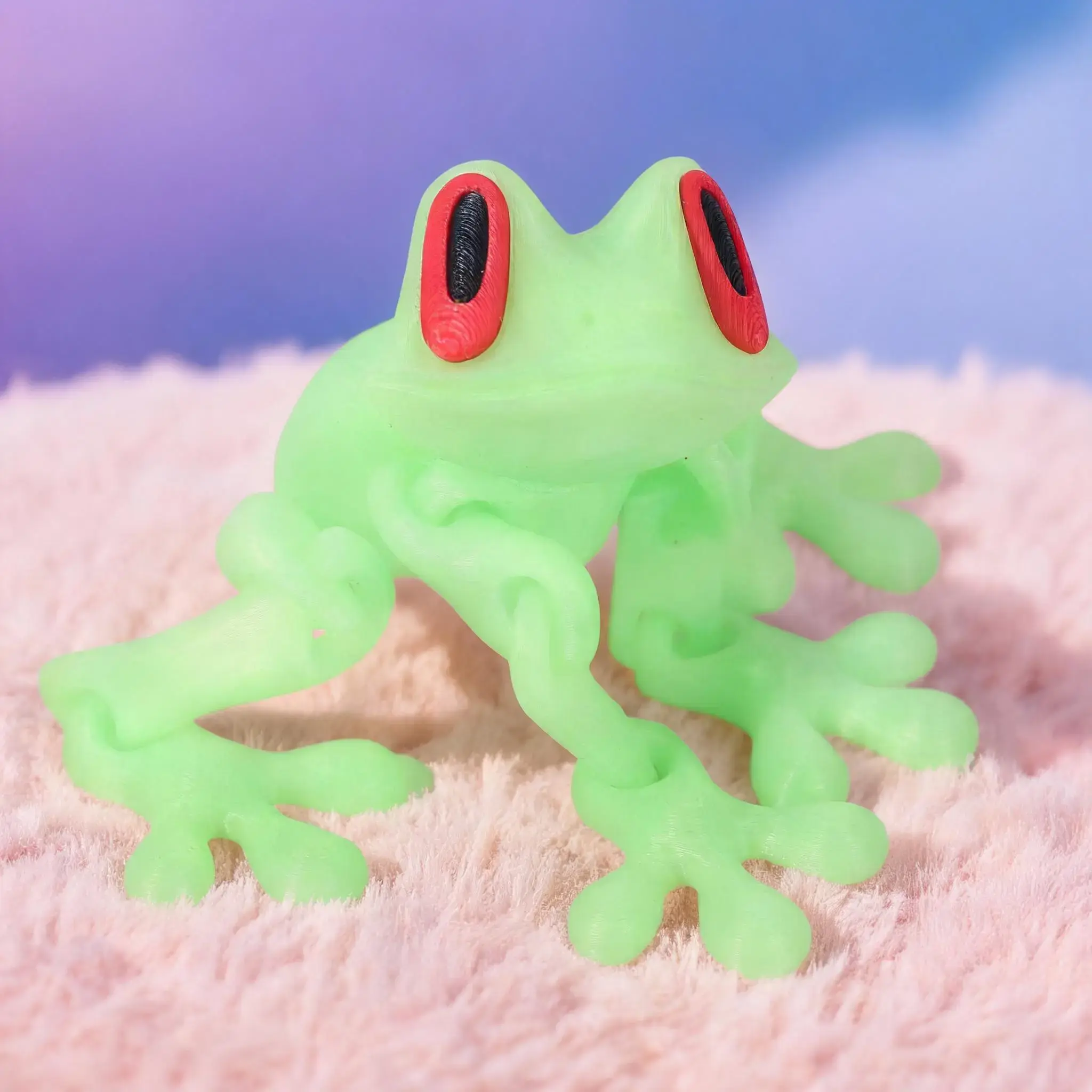 3D Printed Magnetic Frog Jointed Animal Model, Desktop Decorative Figurine, Trendy Handmade Craft, Refrigerator Magnet, Funny Frog Magnet, Christmas Gift, Cute Magnets For Fridge