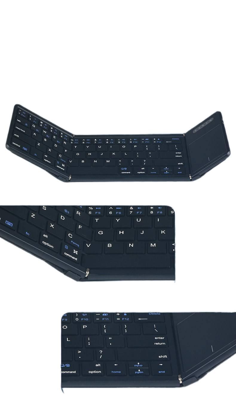 Wireless Mini Foldable Bluetooth Keyboard with Touchpad for Business Office, Ultra-thin Portable Keyboard Wireless Mini Foldable Bluetooth Keyboard with Touchpad for Business Office, Ultra-thin Portable Keyboard