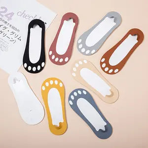 Women's Toeless Low Cut Socks (9 Pairs) - Double-Toe 5-Finger, Ice-Silk, Anti-Slip Silicone Pads, Invisible Lining, Breathable Cat-Claw Style for High-Heeled Sandals, Summer Daily Wear, Bridal Use